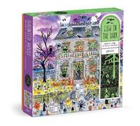 Galison Haunted House - 500 Piece Glow In The Dark Jigsaw Puzzle Featuring Spooky Artwork Of A Haunted House