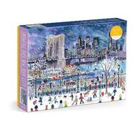 Galison Brooklyn Bridge In Winter - 1000 Piece Michael Storrings Jigsaw Puzzle Featuring Beautiful Artwork Of NYC Brooklyn Bridge In The Winter Time