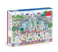 Galison Springtime In Paris - 1000 Piece Michael Storrings Puzzle Featuring The Ornamental Grand Bassin Pond In The Spring
