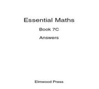 Michael White Essential Maths 7C Answers Paperback Book Michael White Multicolor