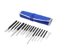 MichaelPro 16 Pieces Heavy Duty Chisel and Punch Set | Includes Center Punch, Pin Punch, Starter Punch, Chisel Gauge | CR-V Steel - Storage Pouch Included | MP010030