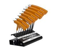 MichaelPro MP001044 8-Piece Two Way T-Handle Ball End Allen Wrench Set, T Handle Allen Keys, Metric Yellow
