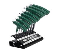 MichaelPro MP001045 8-Piece Two Way T-Handle Ball End Allen Wrench Set, T Handle Allen Key Set, T Bar Allen Keys Set, T Key, Allan Keys, Hex Keys Set with Convenient Storage Stand (SAE, Green)