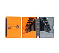 MichaelPro MP001046 Allen Key Set, Metric and Standard, Short Sleeve Allen Key Set in Industrial Quality with Foldable Allen Key Organiser with 20 Pieces, Made in Taiwan