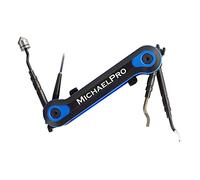 MichaelPro MP009068 Universal 4-in-1 Deburring Tool Set with Multi Blades, Handy & Portable Deburring Kit with 4-in-1 Blades for Steel/Stainless Steel, Aluminum, Plastic, Cast Iron- Black/Blue