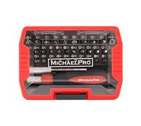 MichaelPro MP012008RD 37 Piece Security Bit Set, Professional Quality Magnetic Security Bit with Bit Handle and S2 Steel Bits for Home Electronics, Vehicles, Military, Aerospace
