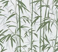 Michalsky Living Change is Good 379893 Bamboo Wallpaper Tropical Bold Bamboo Non-Woven Wallpaper Cream Green Matt Fine Textured