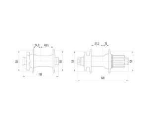 Miche 550 Xm-h Boost Front Hub 32H Black