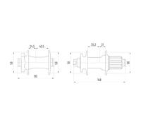 Miche 550 Xm-h Boost Sh 11s Rear Hub 32H Black
