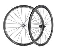 Miche Kleos 36 Carbon Disc Road Wheelset - 700c - Black / 12mm Front - 142x12mm Rear / Shimano / Centerlock / Pair / 11-12 Speed / 700c