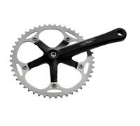 Miche Xpress Track Chainset - Fixed Gear Crankset with 1/8" Steel Chainring - Forged Aluminium Arms - JIS Square Taper - Italian Made - 170mm - 48T - Black
