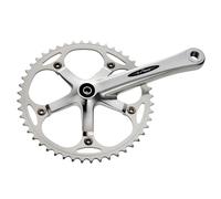 Miche Xpress Track Chainset - Fixed Gear Crankset with 1/8" Steel Chainring - Forged Aluminium Arms - JIS Square Taper - Italian Made - 170 mm - 48T - Silver