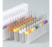 Michear 10Pcs Micro Drill Bits Set Diameter 0.1mm to 3.0mm PCB Carbide CNC Print Circuit Board Tungsten Twist Tool for Engraving Wood Plastic Metal (0.3-1.2mm)