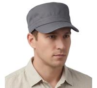 Michear Army Cap Military Caps for Men Women Baseball Cap Mens Trucker Cap Classic Quick-Dry Summer Mens Flat Cap Adjustable Mens Sun Hats UK for Men's Hats & Caps Outdoor (UK, Alpha, One Size, Grey)