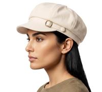 Michear Baker Boy Hat for Women Thin Breathable Newsboy Cap | Adjustable Summer Retro Square Buckle Octagonal Painter's Hat