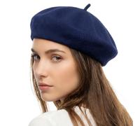 Michear Beret Hat Women Summer Fashion Cloud Hat Women's Knitted Thin Ice Silk Hat Cute Womens Painter's Hat Spring Beret (UK, Alpha, M, Navy Blue)