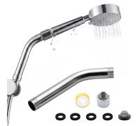 Michear Curved Forward Overhead Shower Arm Stainless Steel Universal Extra Long Shower Hose Adapter Extension Pipe Head Holder for Shower Head Extension Arm Bath Accessory