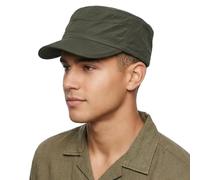 Michear Mens Army Cap Classic Military Combat Men's Cadet Hat Flat Cap Men Adjustable Baseball Caps Unisex for Spring Summer (UK, Alpha, One Size, Army Green)
