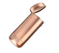 Michear Metal Glasses Case, Portable Vintage Eye Accessories Box with Push-Button Snap Closure, Scratch-Resistant Travel Eyewear Storage for Men & Women (Copper)