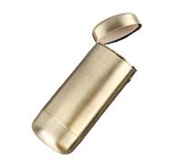 Michear Metal Glasses Case, Portable Vintage Eye Accessories Box with Push-Button Snap Closure, Scratch-Resistant Travel Eyewear Storage for Men & Women (Bronze)