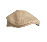 Michear Premium Linen Mens Flat Cap Classic Mens Flat Caps UK Vintage Newsboy Hat Breathable Peaky Blinders Hat UV Protective Sun Hat Unisex for Spring Summer (UK, Alpha, L, Beige)
