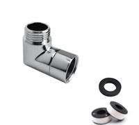 Michear Shower Head Adapter,Overhead Spray Hand Shower 135 90 Degree Swivel-Access G1/2" Arm Connector (90° Spin Elbow)