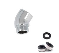 Michear Shower Head Adapter,Overhead Spray Hand Shower 135 90 Degree Swivel-Access G1/2" Arm Connector (130° Fixed Elbows)