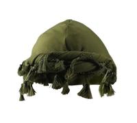 Michear Turban for Men Durag Raw Edge Bandana Hat Men's Hip Hop Personalised Pullover Hat Stretchy Head Scarf Silky Satin Lined Halo Turban Twisted Straps Sweat Head Wrap (Army Green)