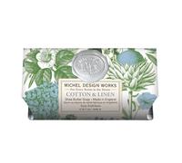Michel Design Works Cotton & Linen Large Bath Soap Bar, 8.7 oz