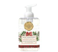 Michel Design Works Foaming Hand Soap, Holiday Garland, Beautiful Square Container with Pump