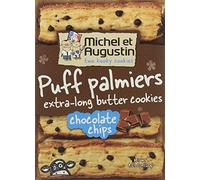Michel Et Augustin Puff Palmiers Extra Long Chocolate Chips Butter Cookies (Pack of 5)