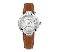 Michel Herbelin 1658/89GO Newport Women's Watch - Diamond Index - Automatic Movement - Date - Scratch-Proof Sapphire Glass - Mother of Pearl Dial - Diameter 35 mm