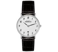 Michel Herbelin 16845S28 Stainless Steel Black Leather Strap Watch