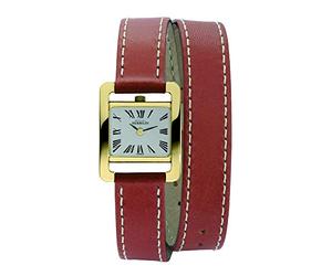 Michel Herbelin 5th Avenue Women's Quartz Watch with White Dial Analogue Display and Brown Leather Strap 17037/P01MA