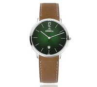 Michel Herbelin Men Analogue Quartz Watch with Leather Strap 19515/16NGO