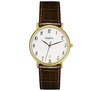 Michel Herbelin Men's Analogue Swiss Quartz Movement Watch with Leather Strap 12443P28MA