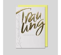 Michel Verlag Elegant greeting card for the civil marriage, premium card with gold embossing, including envelope, registry office, marriage money gift, bride and groom wedding, 12 x 17 cm, made in