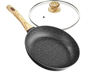 MICHELANGELO 30cm Non Stick Frying Pan with Lid for Induction, Large Pan