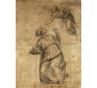 Michelangelo Buonarroti Annunciation To The Virgin Large Art Print Poster Wall Decor Premium Mural