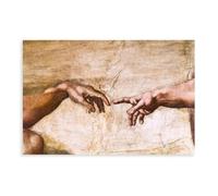 Michelangelo Buonarroti - Hand of God The Creation of Adam Sistine Chapel Canvas Art Poster And Wall Art Picture Print Modern Family Bedroom Decor Unf