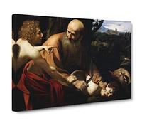 Michelangelo Caravaggio Sacrifice of Isaac Canvas Print | Gallery Wrapped 30mm Frame Wall Art | 30x20 inches | Ready to Hang | Modern Picture | Living Room Bedroom Lounge Office