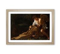 Michelangelo Caravaggio St Francis of Assisi in Ecstacy Framed Print | A2 Oak Framed Wall Art | Ready to Hang | Modern Historical Picture | Living Room Bedroom Lounge Office