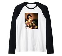 Michelangelo da Caravaggio - Boy with a Basket of Fruit 2 Raglan Baseball Tee