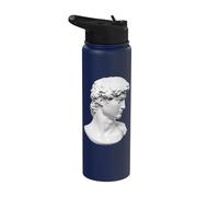 Michelangelo David Statue Head Sculpture 1501-1504 Stainless Steel Insulated Water Bottle