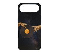 Michelangelo DJ Creation Of Adam Hands Art 90's Vinyl Record Case for iPhone Air