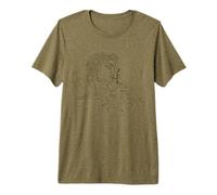 Michelangelo First Man Outline Graphic Modern Art PAPL059 Premium T-Shirt