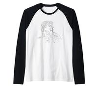 Michelangelo First Man Outline Graphic Modern Art PAPL059 Raglan Baseball Tee