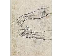 Michelangelo Fresco Noah Sistine Chapel Sketch Art Print Canvas Premium Wall Decor Poster Mural