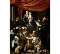 Michelangelo Merisi Called Caravaggio Madonna Rosary Large Wall Art Print Canvas Premium Poster Mural