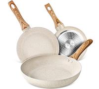 MICHELANGELO Nonstick Frying Pan Set - 18inch, 9.5inch and 11inch